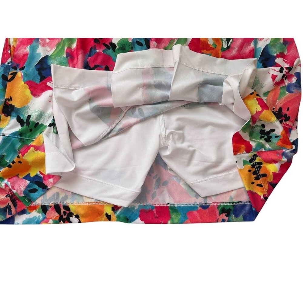 EP NY Knit Skort with Back Mesh Pleat Detail - Summer Berry Multi - LG - Picture 3 of 3